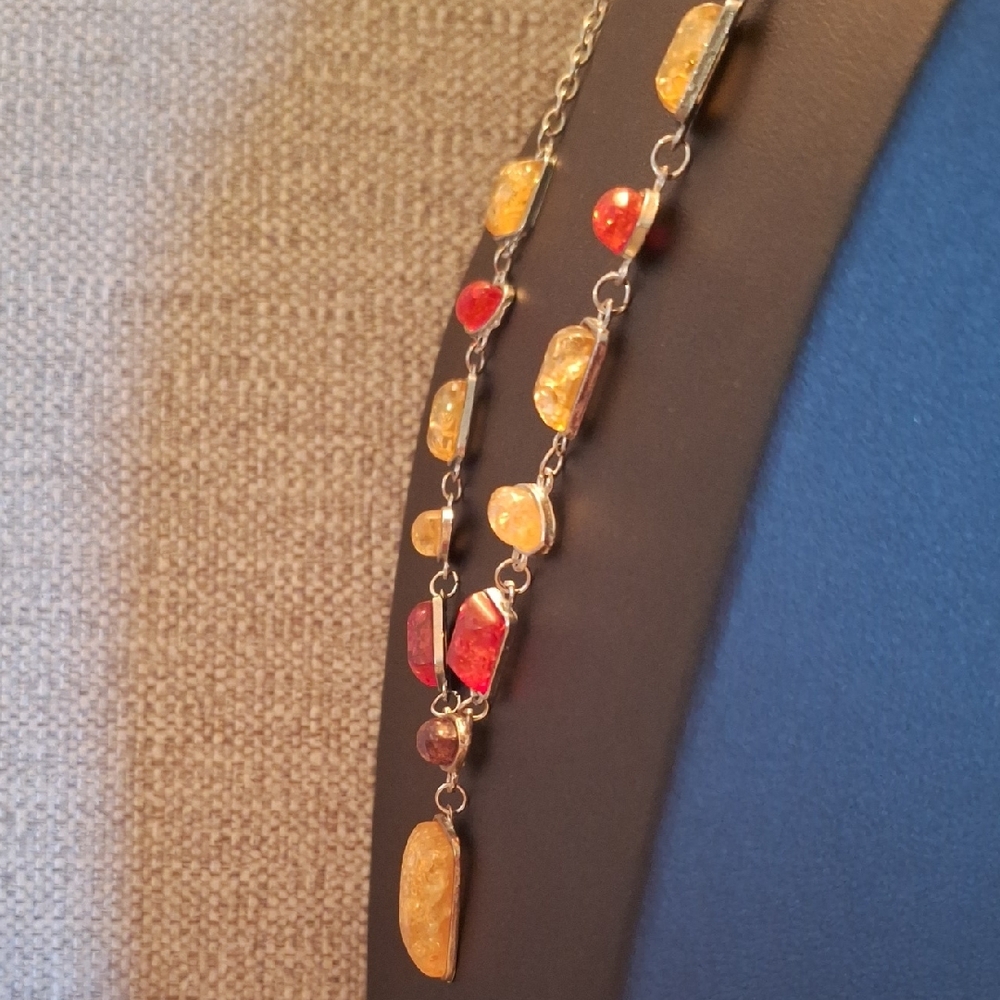 Multicolor Drop Necklace - Picture 3 of 4